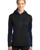 LST235 Sport-Tek® Ladies Sport-Wick® Fleece Colo Blk/True Royal