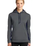 LST235 Sport-Tek® Ladies Sport-Wick® Fleece Colo Dk Smk Gry/Nvy