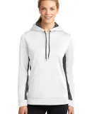 LST235 Sport-Tek® Ladies Sport-Wick® Fleece Colo Wht/Dk Smk Gry