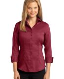 RH69 Red House® Ladies 3/4-Sleeve Nailhead Non-Ir in Deep red
