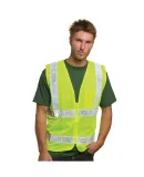 BA3785 Bayside Mesh Safety Vest - Lime Lime Green