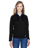 78187 North End Radar Ladies' Half-Zip Performance in Black/ true royal