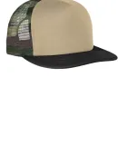 DT624 - District Flat Bill Snapback Trucker Cap Military Camo