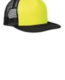 DT624 - District Flat Bill Snapback Trucker Cap Neon Yellow