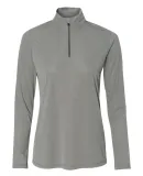 W3006 All Sport Ladies' Quarter-Zip Lightweight Pu Athletic Heather