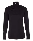 W3006 All Sport Ladies' Quarter-Zip Lightweight Pu Black