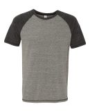 M1101 All Sport Men's Performance Triblend Short-S Grey Heather/ Charcoal Heather Triblend