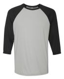 M3229 All Sport Men's Baseball T-Shirt Sport Silver/ Black