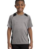YST361 Sport-Tek® Youth Heather Colorblock Conten in Vnt he/black