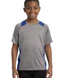YST361 Sport-Tek® Youth Heather Colorblock Conten in Vnt he/tr royl