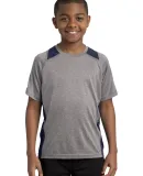 YST361 Sport-Tek® Youth Heather Colorblock Conten in Vnt he/tr navy