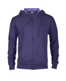 97300 Adult Unisex French Terry Zip Hoodie in Purple heather hp3