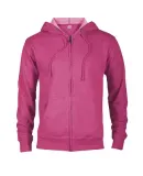 97300 Adult Unisex French Terry Zip Hoodie in Heliconia heather hx8