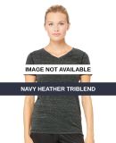 W1105 All Sport Ladies' Performance Triblend Short Navy Heather Triblend