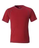 M1021 All Sport Men's Short-Sleeve Interlock Piece Sport Scarlet Red/ Slate