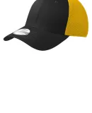 NE1020 New Era® - Stretch Mesh Cap in Black/gold