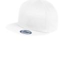 NE400 New Era Flat Bill Snapback Cap in White