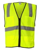 1191-1192 ML Kishigo - Economy Six Pocket Mesh Ves Lime