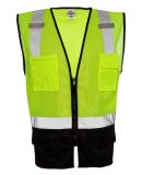 1509 ML Kishigo - Class 2 Black Bottom Vest in Lime