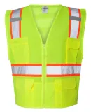 1163-1164 ML Kishigo - Solid Front Vest with Mesh  Lime