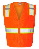 1163-1164 ML Kishigo - Solid Front Vest with Mesh  in Orange