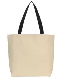 220 Gemline Colored Handle Tote NATURAL/ BLACK