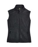 78191 Core 365 Journey Ladies' Fleece Vest in Heather charcoal