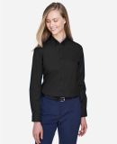 78193 Core 365 Ladies' Operate Long-Sleeve Twill S in Black