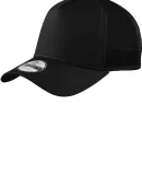 NE205 New Era Snapback Trucker Cap  in Black/black