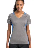 LST361 Sport-Tek® Ladies Heather Colorblock Conte VH/Carlna Blue