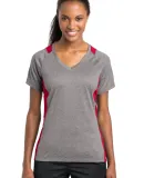 LST361 Sport-Tek® Ladies Heather Colorblock Conte VH/True Red