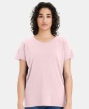 Alternative Apparel 04861C1 Ladies Distressed T-Sh in Faded pink pgmnt