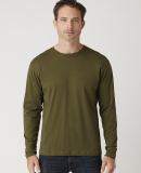 MC1144 Cotton Heritage Men's Indy Long Sleeve Tee in Military green