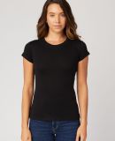 LC1025 Cotton Heritage Juniors Crew Neck Tee in Black (discontinued)