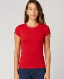 LC1025 Cotton Heritage Juniors Crew Neck Tee in Red (discontinued)