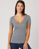 LC1125 Cotton Heritage Juniors V Neck T Shirts in Athletic heather discontinued