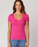 LC1125 Cotton Heritage Juniors V Neck T Shirts in Hot pink (discontinued)