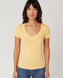 LC1125 Cotton Heritage Juniors V-Neck Tee in Squash