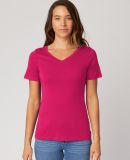 HC1125 Cotton Heritage Womens V Neck T Shirts in Hot pink (discontinued)
