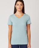 HC1125 Cotton Heritage Womens V Neck T Shirts in Seafoam heather (discontinued)