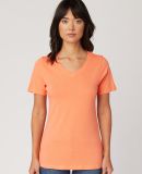 HC1125 Cotton Heritage Womens V Neck T Shirts in Cantaloupe (discontinued)