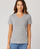 HC1125 Cotton Heritage Womens V-Neck Tee Athletic Heather