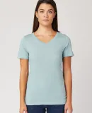 HC1125 Cotton Heritage Womens V-Neck Tee Seafoam Heather