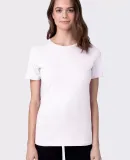 HC1025 Womens Cotton Crew Neck Tee White