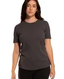 HC1025 Womens Cotton Crew Neck Tee Charcoal Heather