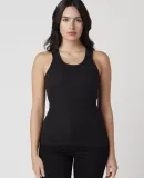 LC7703 Cotton Heritage Juniors Ribbed Tank in Black