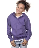 Y2700 Cotton Heritage Spokane Unisex Youth Zip Up  Purple Heather