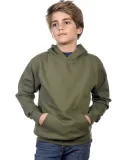 Y2600 Cotton Heritage Tyler Unisex Youth Pullover in Military green