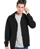 M2520 Cotton Heritage Adult Zip Up Hoodie in Black