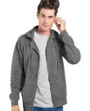 M2520 Cotton Heritage Adult Zip Up Hoodie in Heather grey